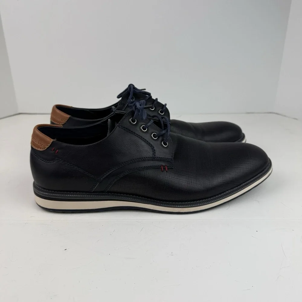 Men's Casual Dress Shoes Comfortable Business Work Breathable Shoes Size 10 Blue